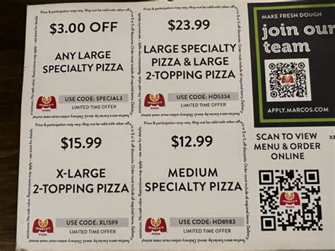 marco's pizza coupons code 2023